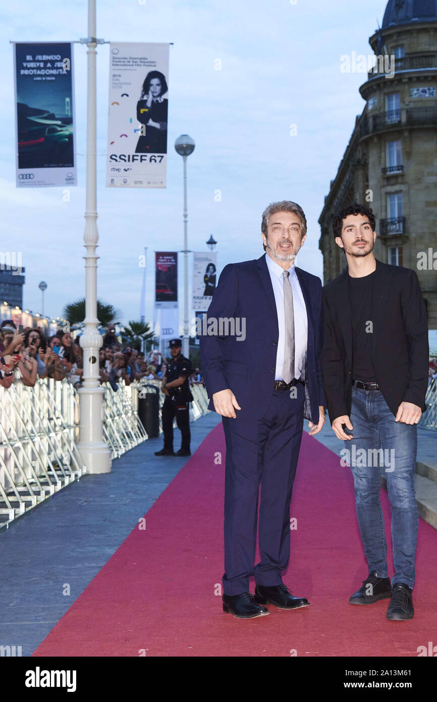 Il 23 settembre 2019, San Sebastian, Euskadi Spagna: Ricardo Darin, Chino Darin ha partecipato ''La odisea de los Giles (Heoric perdenti)'" Premiere Premiere durante 67th San Sebastian Film Festival presso il Victoria Eugenia il 23 settembre 2019 a San Sebastian, Spagna (credito Immagine: © Jack Abuin/ZUMA filo) Foto Stock