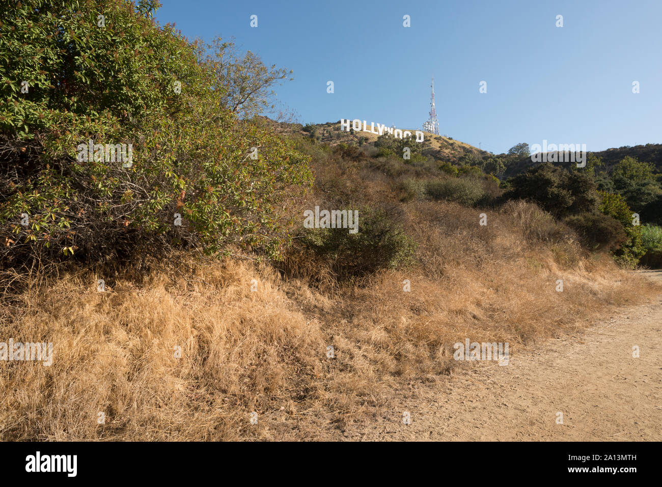 Hollywood Hills, a Los Angeles California Foto Stock