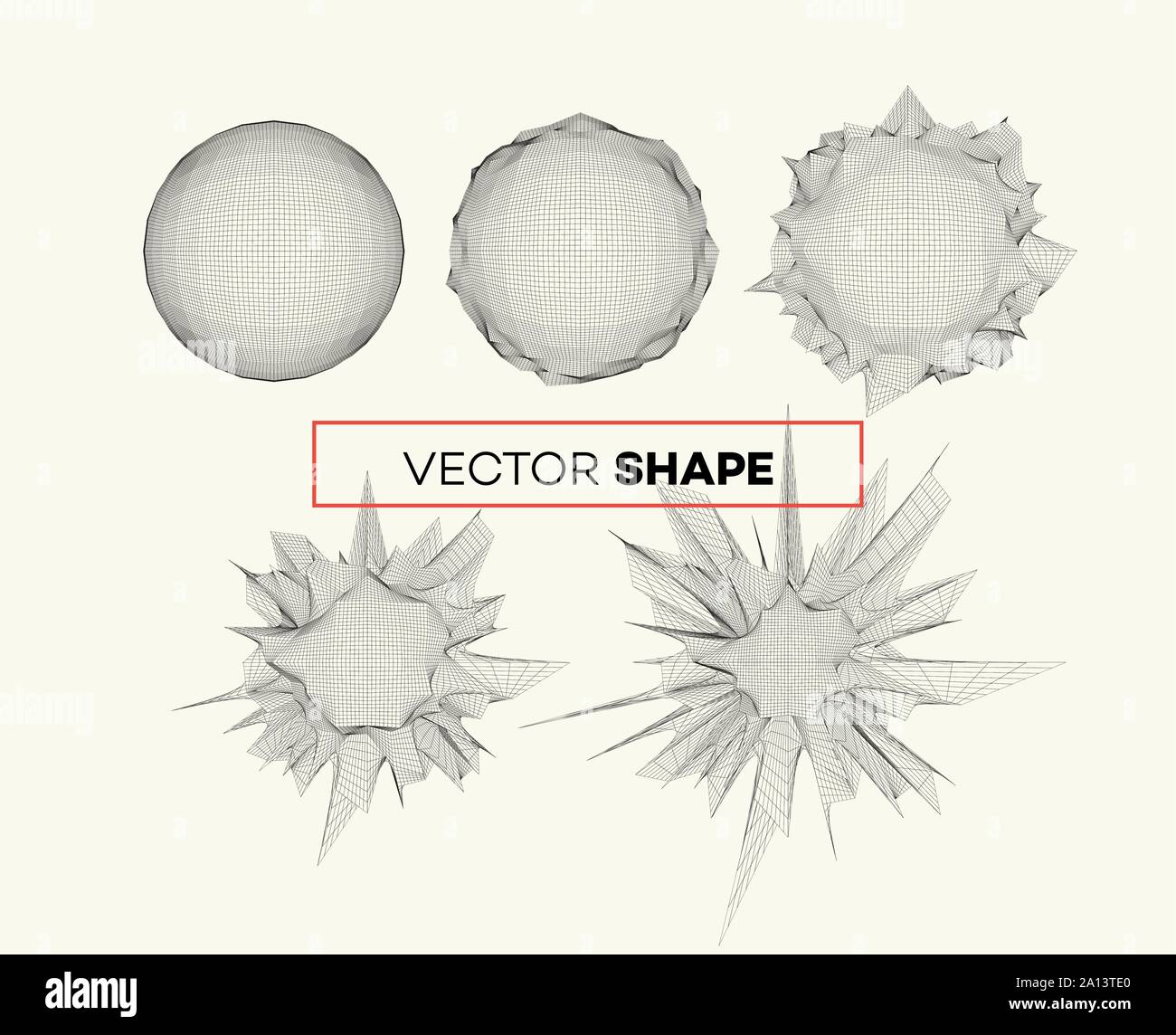 Sfera con le linee della griglia. Global connessioni digitali. Abstract wireframe 3D Design a griglia. Griglia molecolare. Avveniristica struttura di connessione Illustrazione Vettoriale