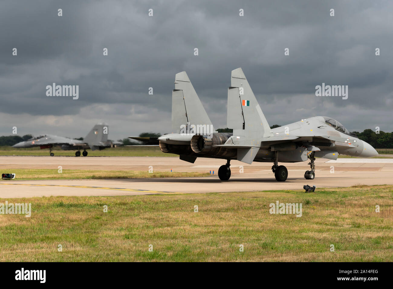 Forza aerea indiana Su-30MKI a Coningsby durante un esercizio. Foto Stock