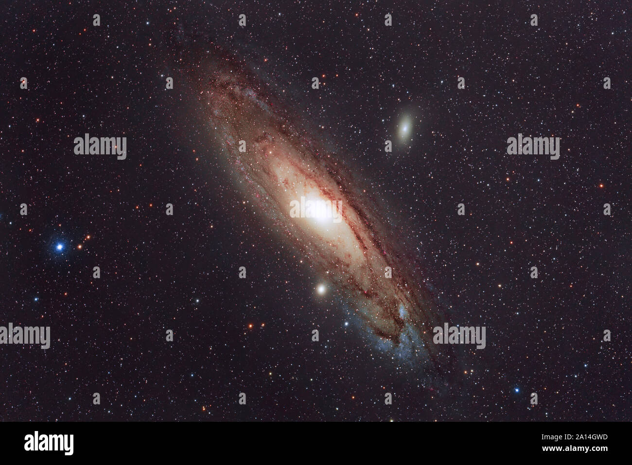 Messier 31, la galassia di Andromeda. Foto Stock
