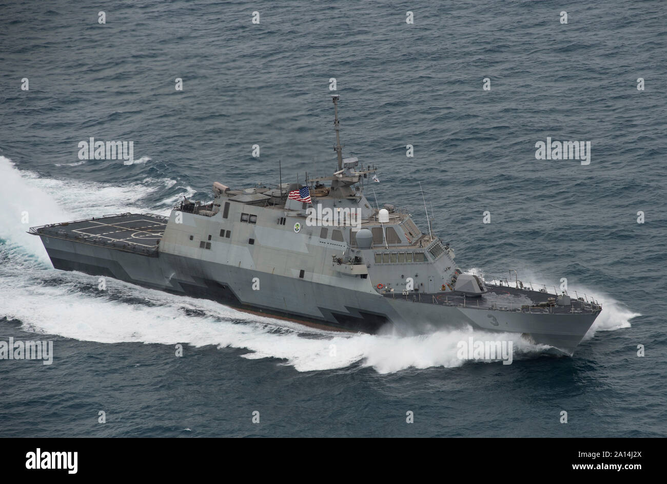 Il programma Littoral Combat Ship USS Fort Worth nel mare di Giava. Foto Stock