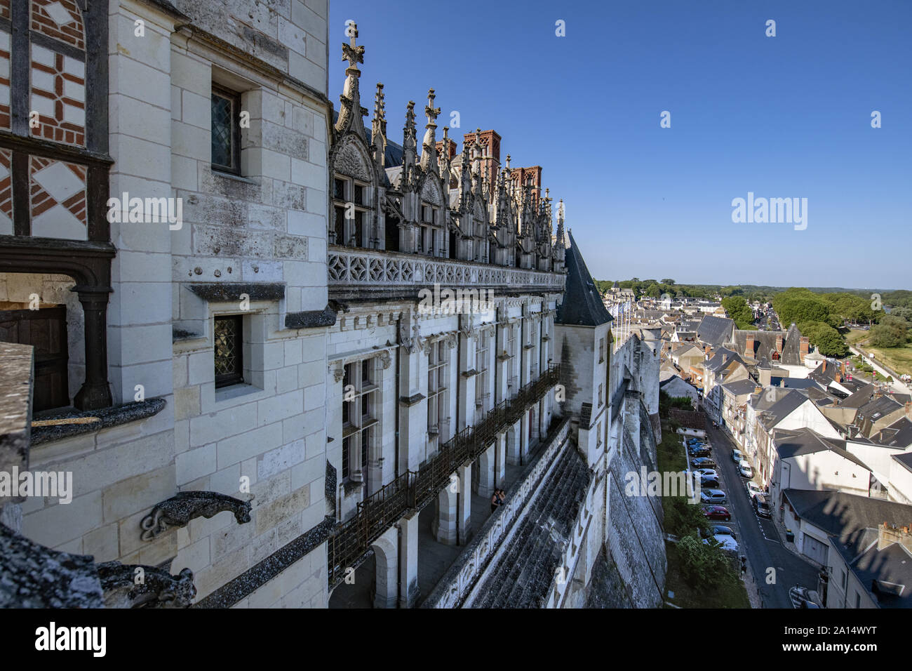 Francia La residenza reale di Amboise : 2018, un monumento storico della Valle della Loira e luogo di riposo del artista Leonard de Vinci e ora è un Foto Stock