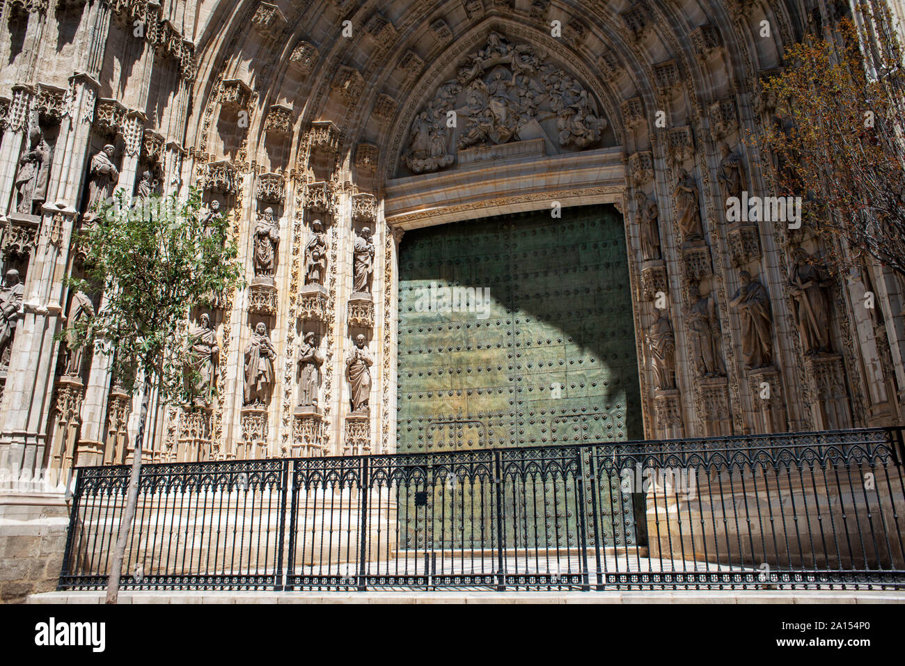 Ingresso della Cattedrale di Santa Maria del vedere o Catedral de Sevilla Foto Stock