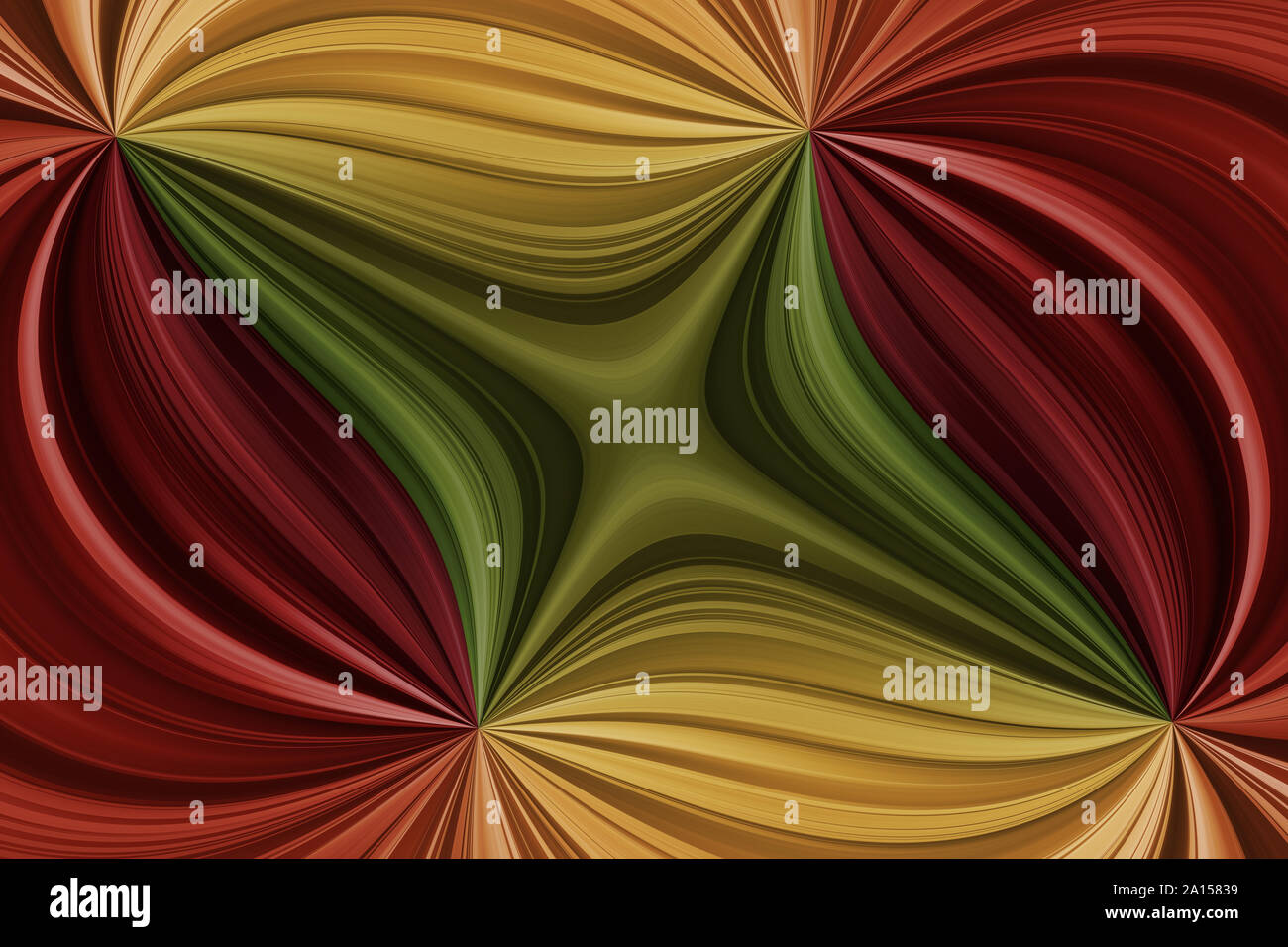 Rosso, arancione, giallo, verde linee curve, abstract sfondo colorato Foto Stock