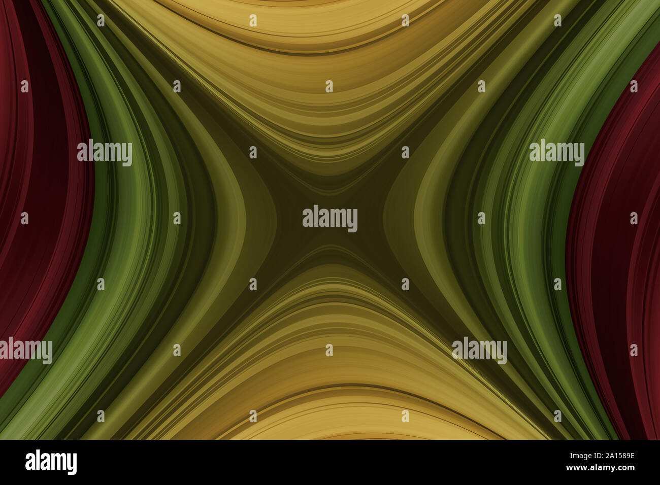 Rosso, giallo, verde linee curve, abstract sfondo con diamante modello senza giunture Foto Stock