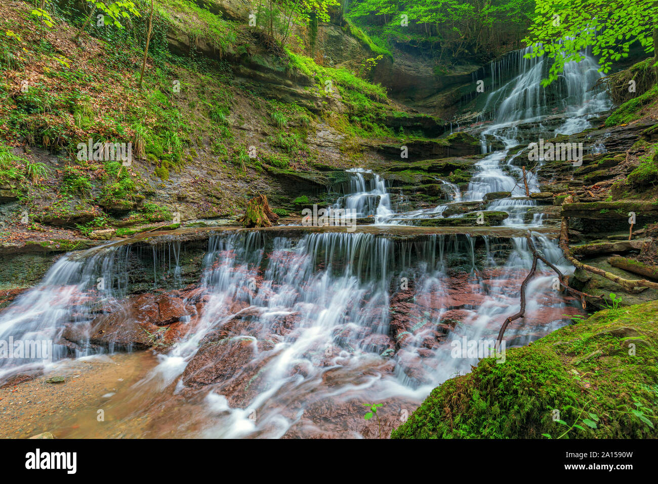 Cascata Hörschbach a Murrhardt Foto Stock