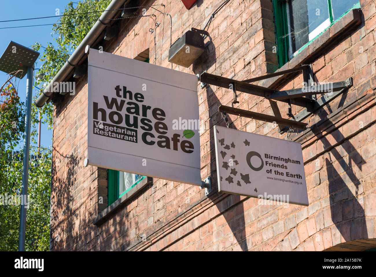 Il magazzino cafe ristorante vegetariano in Digbeth, Birmingham, Regno Unito Foto Stock