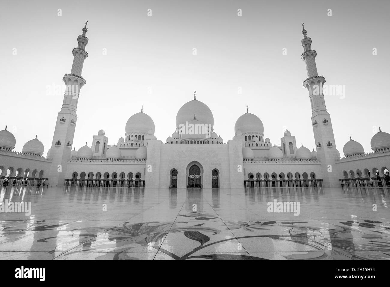 Sheikh Zayed Grande Moschea di Abu Dhabi vicino a Dubai, Emirati arabi uniti Foto Stock