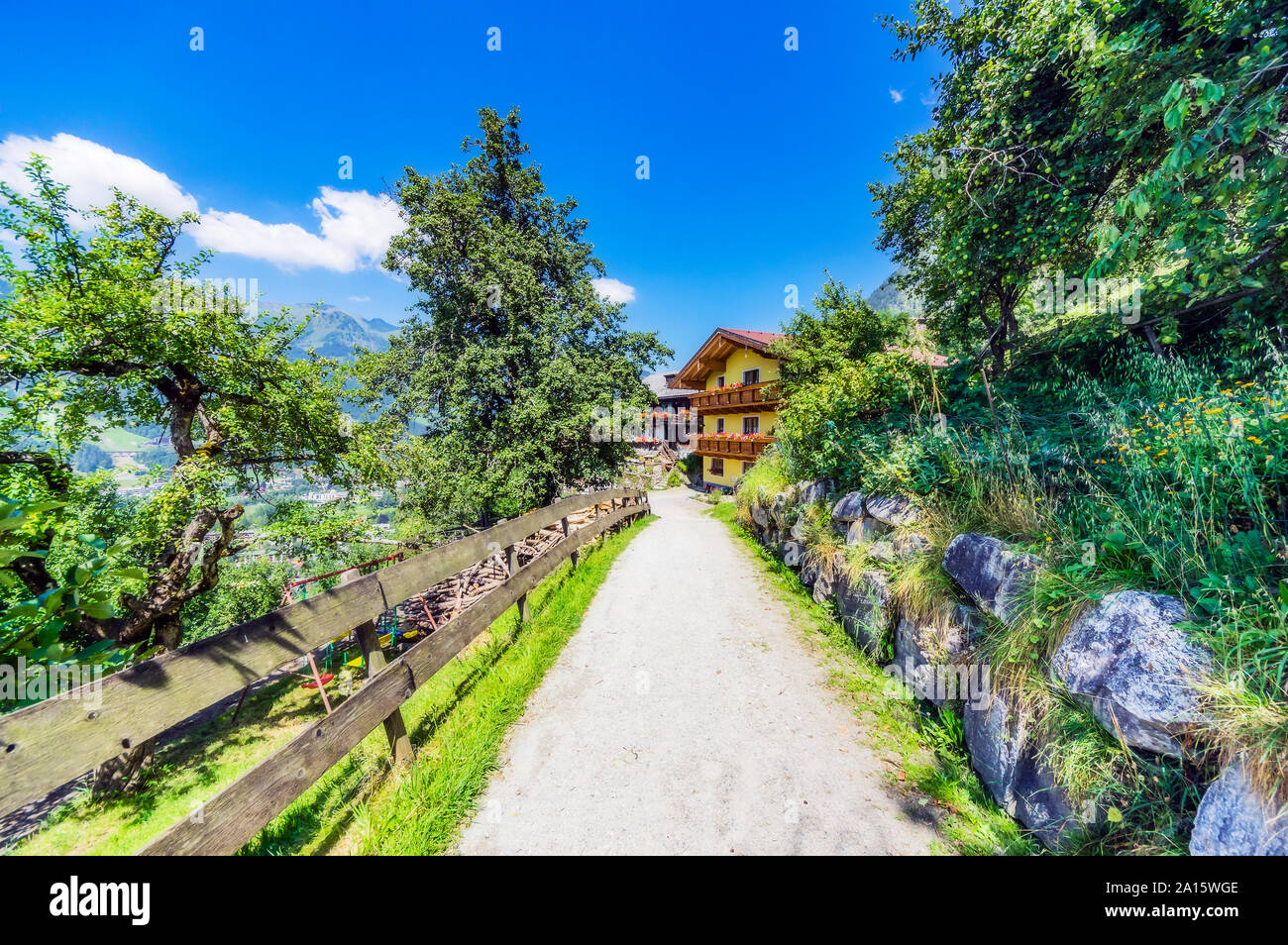 Salisburgo, Austria Membro, sentiero escursionistico tra Bad Hofgastein e Bad Gastein Foto Stock