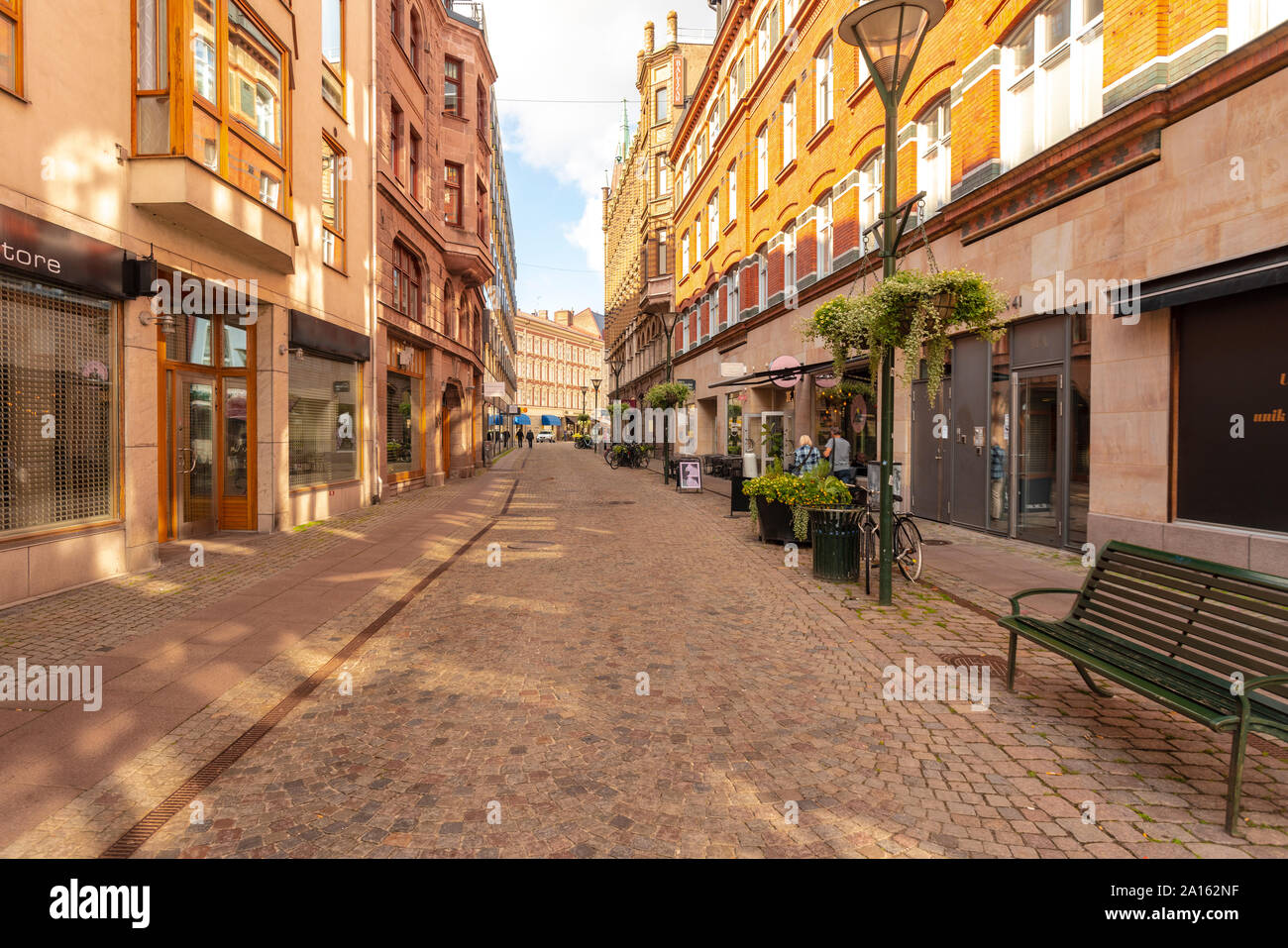La Svezia, Malmo, storico rosso mattone edifici della città vecchia Foto Stock