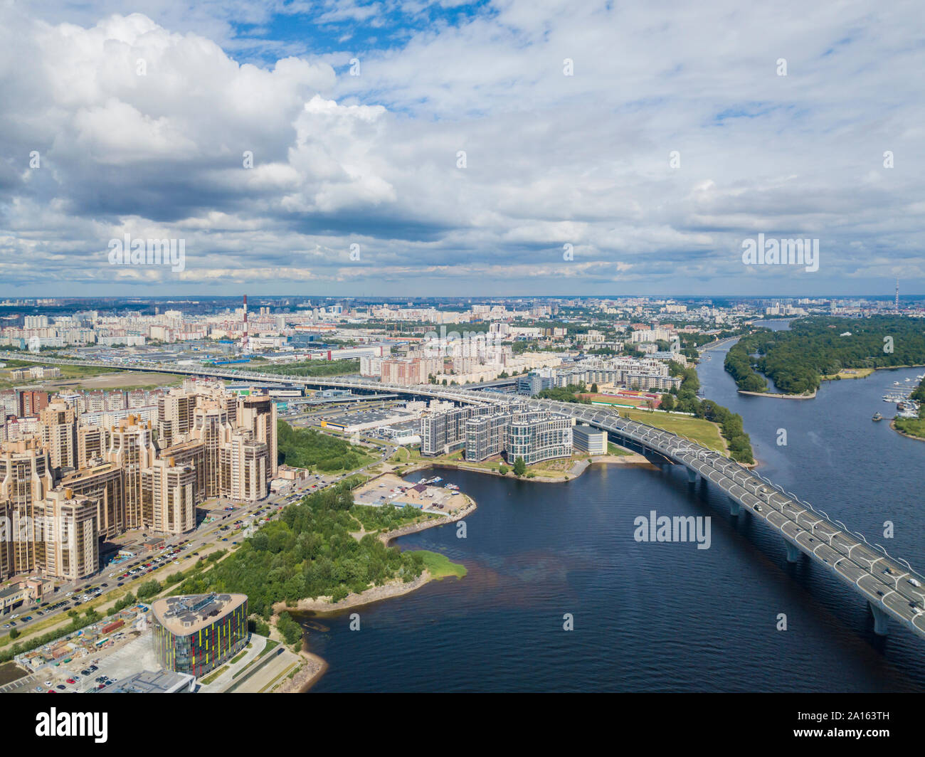 Veduta aerea di San Pietroburgo, Russia Foto Stock