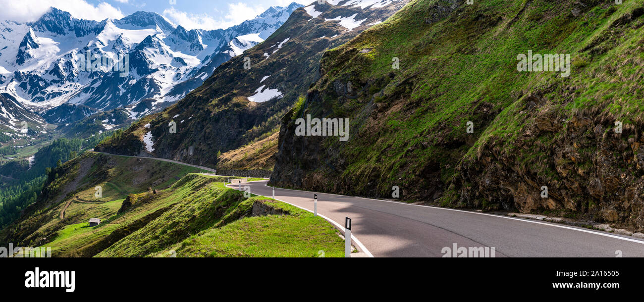 Passo Rombo mountain pass, la Val Passiria, Alto Adige, Italia Foto Stock