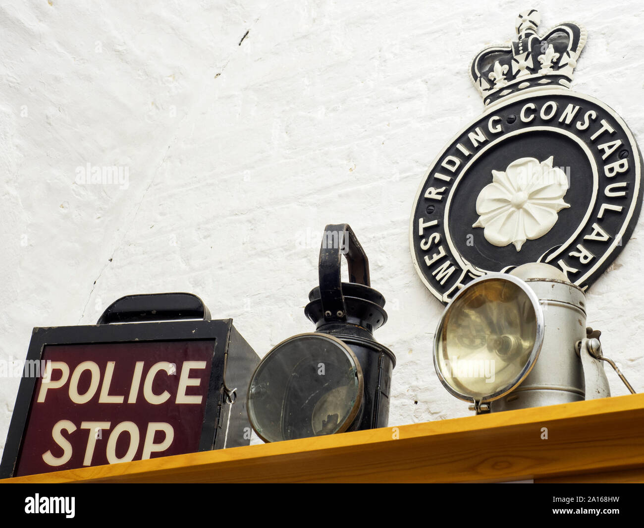 Interno della prigione e il Museo della polizia in Ripon North Yorkshire, Inghilterra Foto Stock