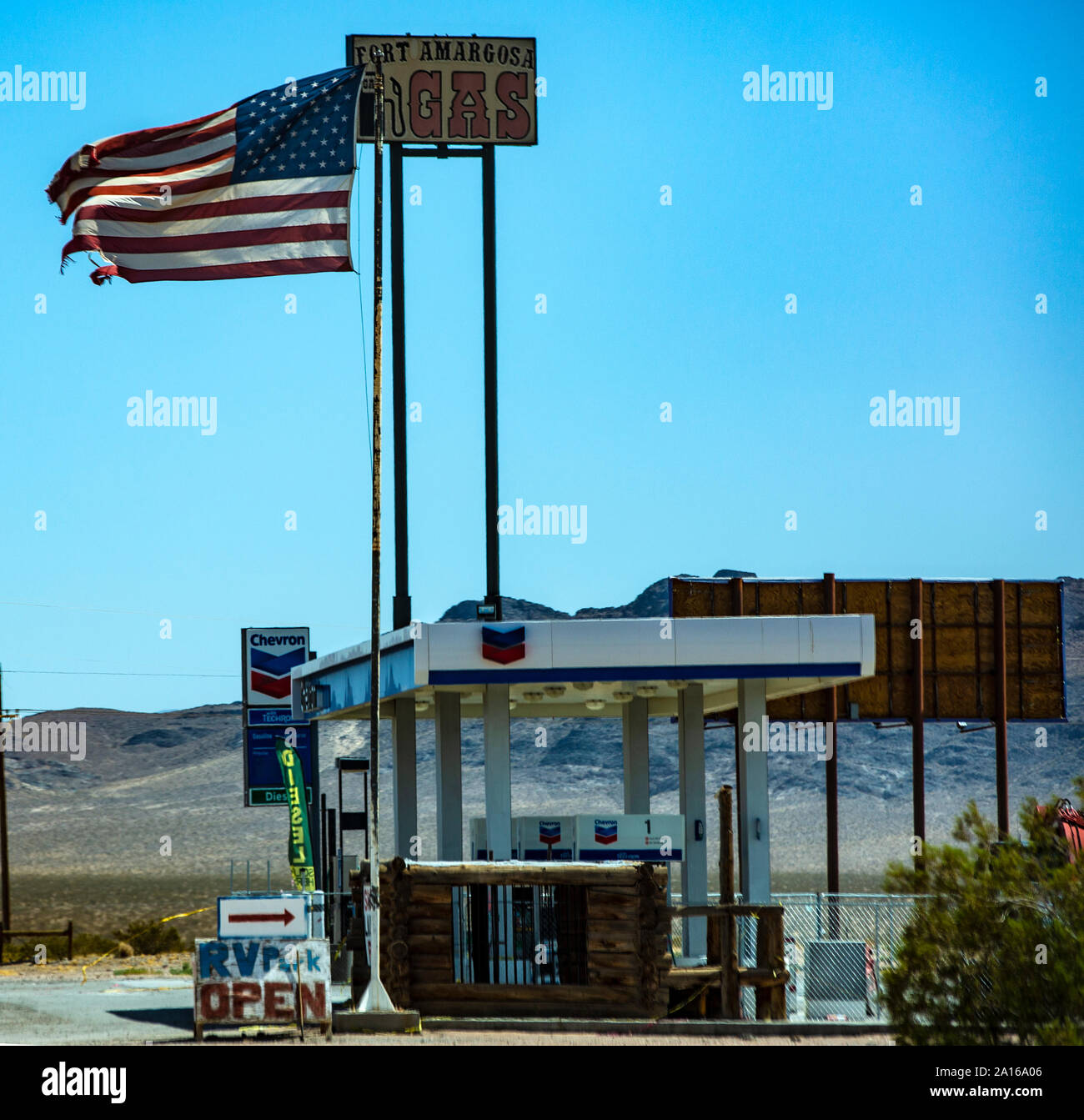 Area51 Alien centro nella valle Amargosa zwischen Las Vegas und Beatty mit Tankstelle und Restaurant sowie großem Souvenirshop Foto Stock