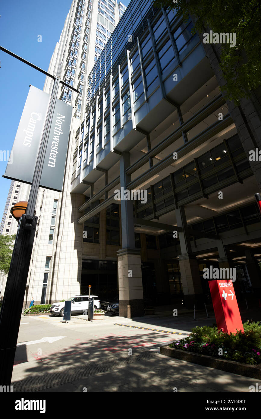 Dipartimento di emergenza della Northwestern Memorial Hospital campus di chicago, illinois, Stati Uniti d'America Foto Stock