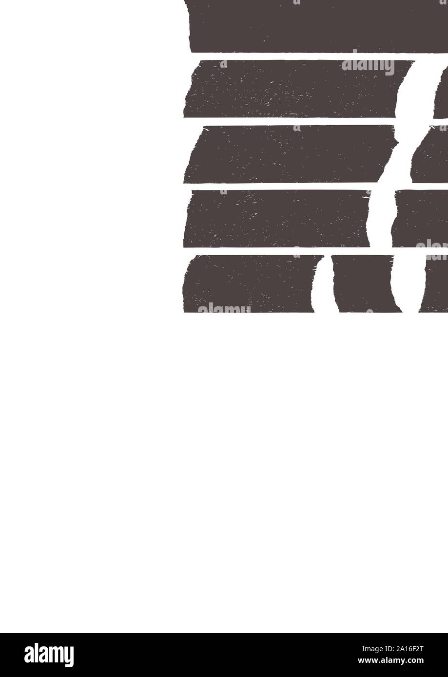 Nastro adesivo nero Set di grunge 03 Illustrazione Vettoriale