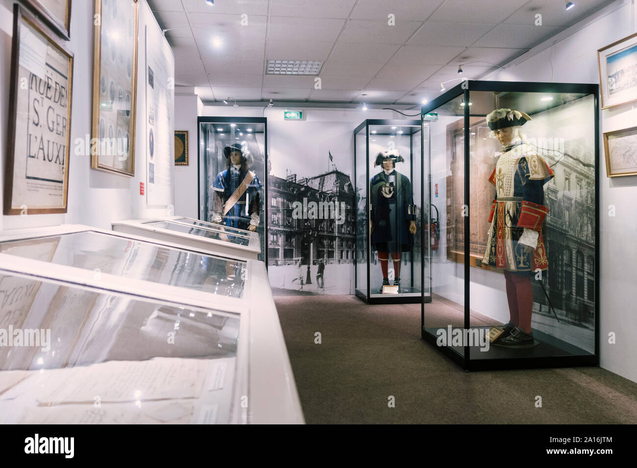 Parigi, Francia - Settembre 03, 2019:Esposizione in 'Musee de la Prefecture de Paris", (Museo della polizia) di Parigi, Francia. Foto Stock