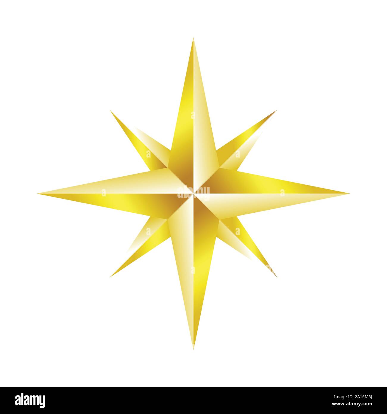 Bussola di navigazione di Rose Golden Star simbolo vettore Logo grafico del modello di progettazione Illustrazione Vettoriale