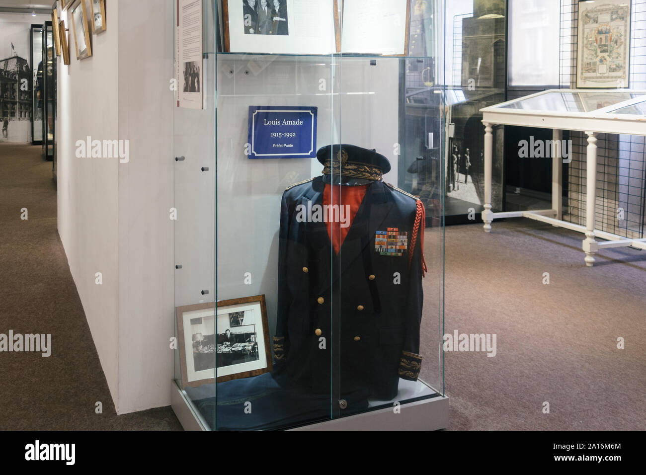 Parigi, Francia - Settembre 03, 2019:Esposizione in 'Musee de la Prefecture de Paris", (Museo della polizia) di Parigi, Francia. Foto Stock