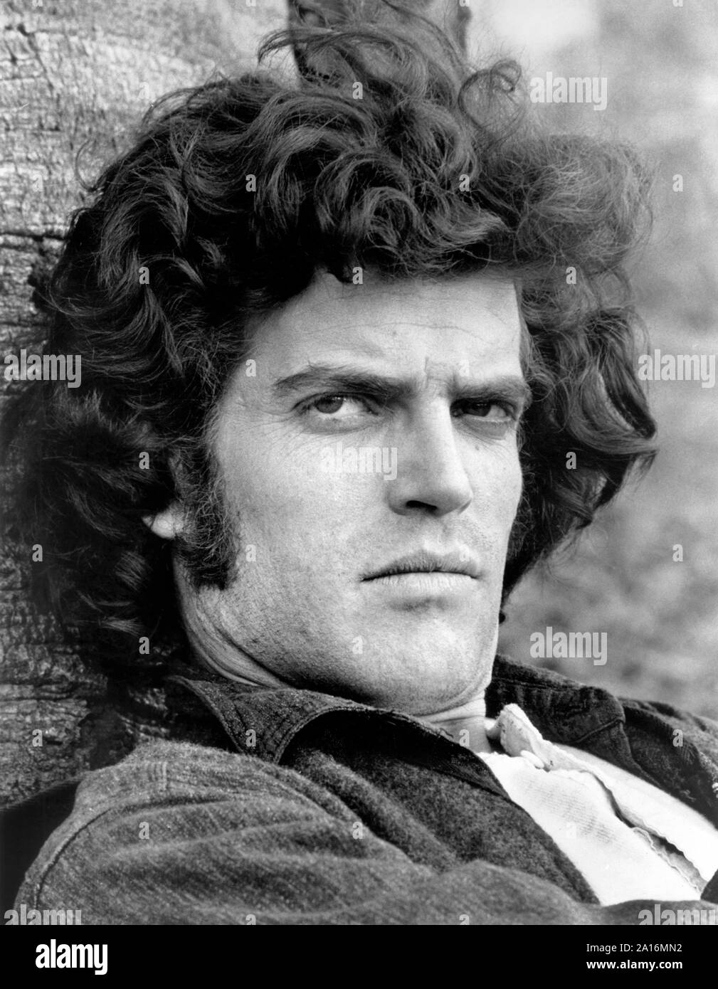 Jim Storm, testa e spalle Ritratto di pubblicità per il film "notte di ombre scure', MGM, 1971 Foto Stock