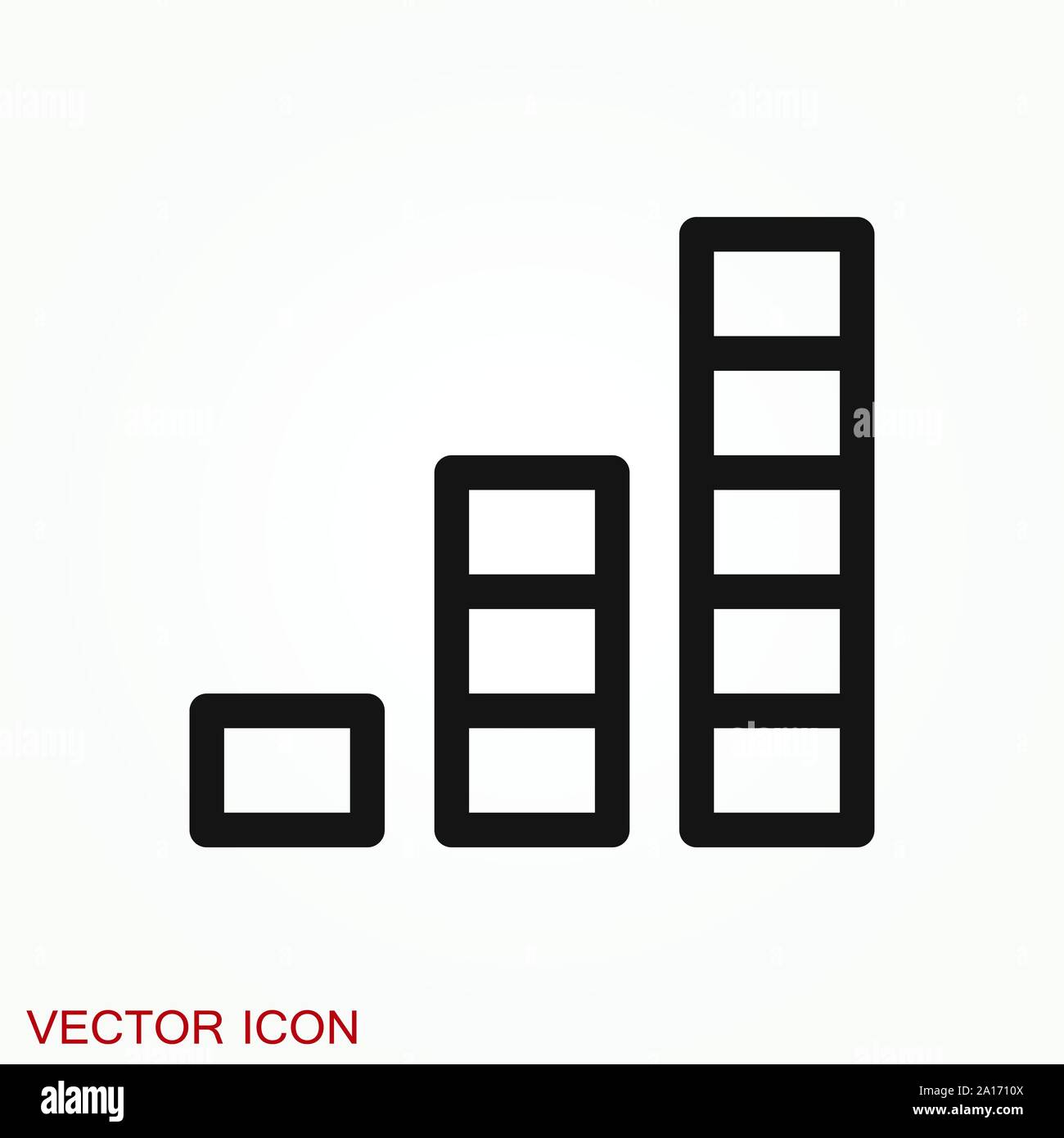 Grafico e icona diagramma. Analisi e simboli aziendali. Illustrazione Vettoriale