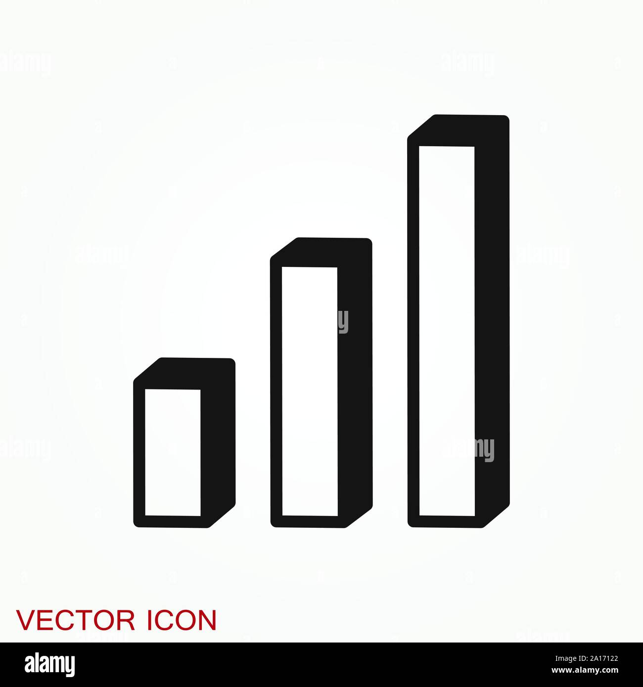 Grafico e icona diagramma. Analisi e simboli aziendali. Illustrazione Vettoriale