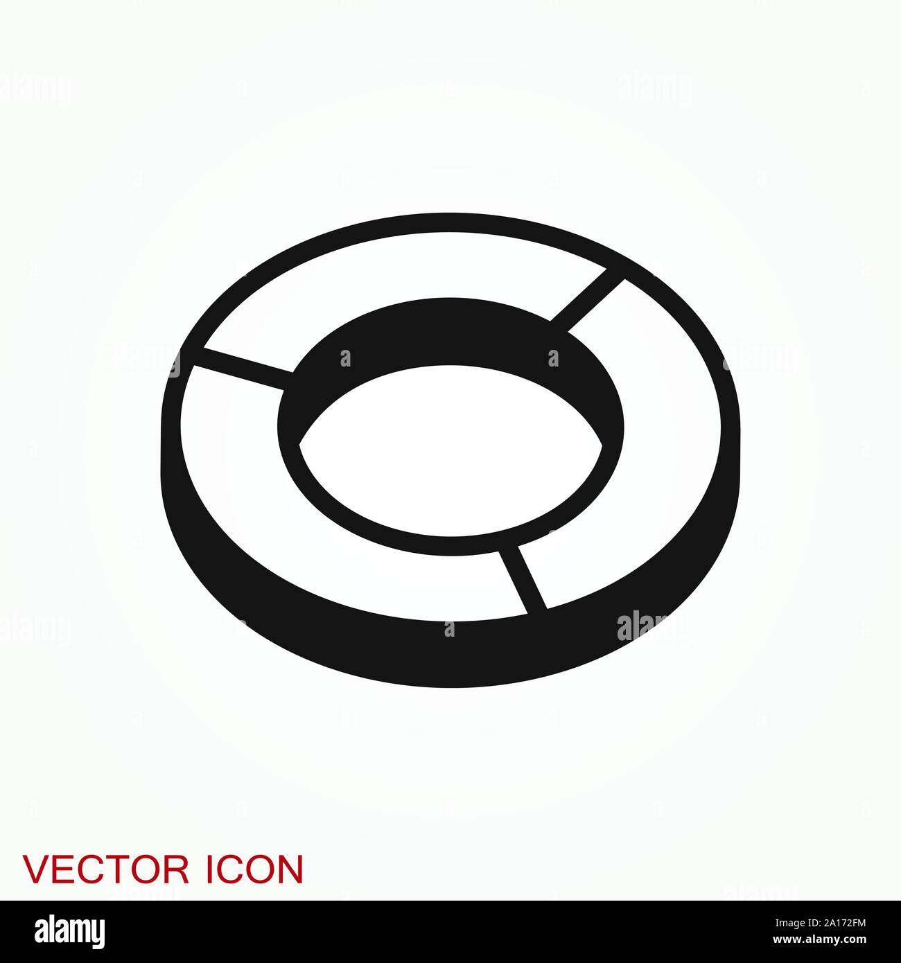 Grafico e icona diagramma. Analisi e simboli aziendali. Illustrazione Vettoriale