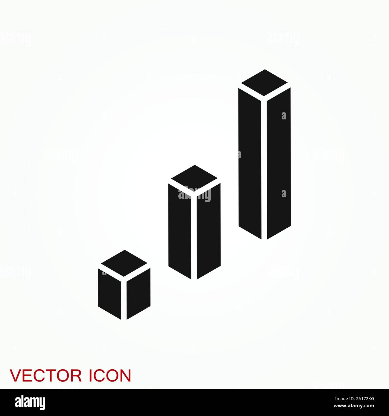 Grafico e icona diagramma. Analisi e simboli aziendali. Illustrazione Vettoriale