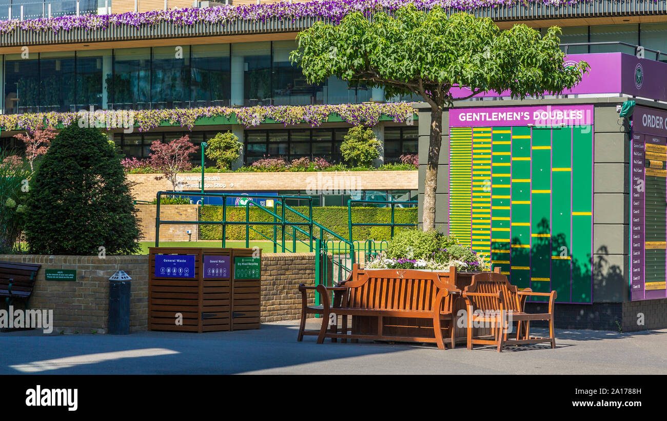 Motivi di tutti England Lawn Tennis Club, Wimbledon, Londra. Foto Stock