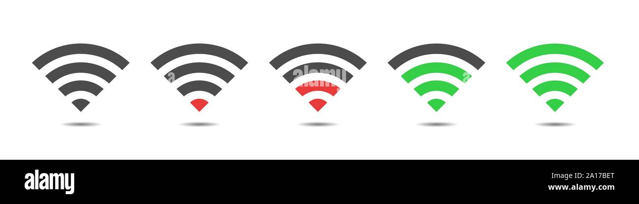 Wi fi icone vettoriali Illustrazione Vettoriale