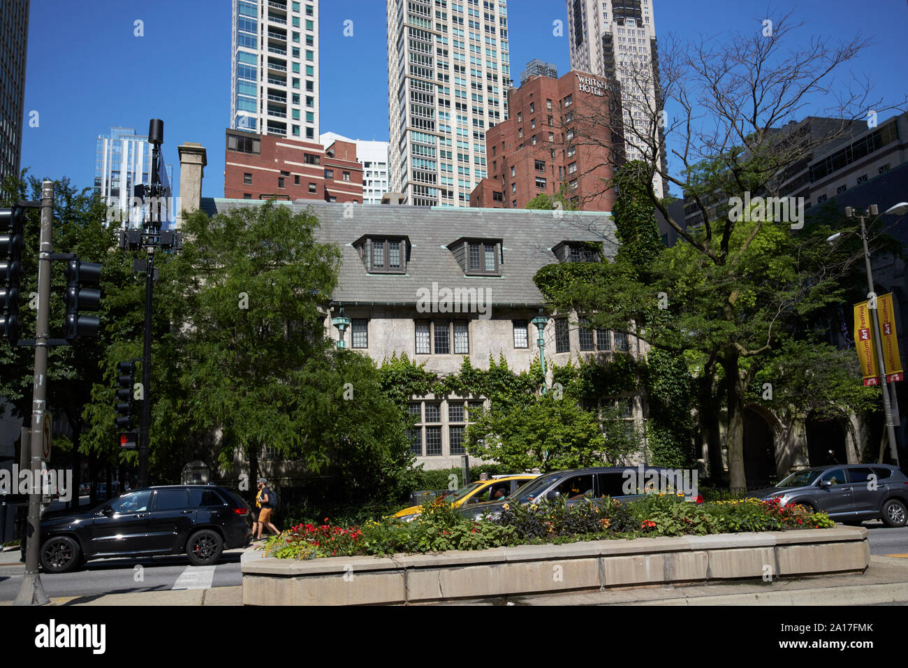 Casa Parrocchiale della quarta chiesa presbiteriana di Chicago Chicago Illinois stati uniti d'America Foto Stock