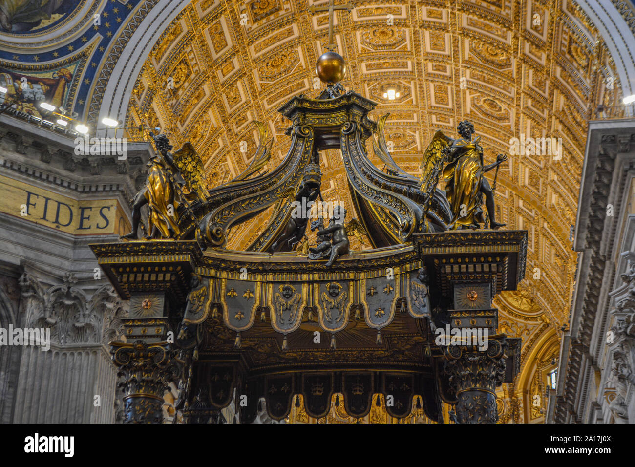 Città del Vaticano, ciborio del Bernini Foto Stock