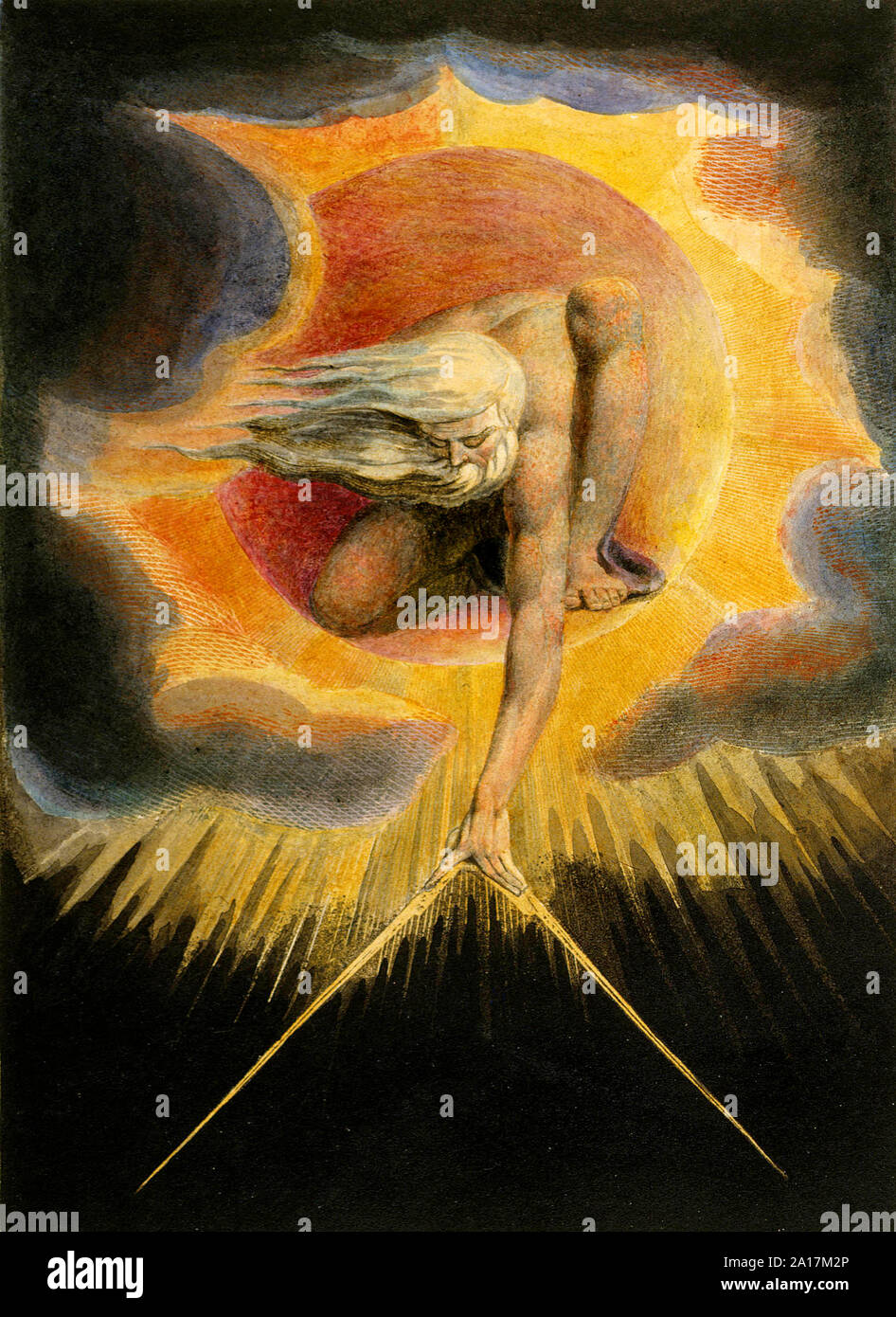 William Blake l'Antico di giorni. L' Antico dei Giorni è descritta nel capitolo 7 del Libro di Daniele. Foto Stock
