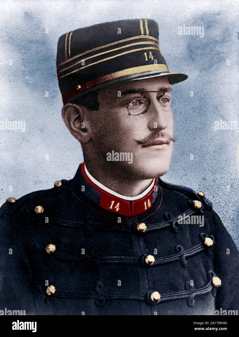 Alfred Dreyfus (1859 - 1935) francese ufficiale d'artiglieria di fede ebraica e gli antenati la cui prova e convinzione nel 1894 per le accuse di tradimento è diventato uno dei più controversi drammi politico nella moderna della storia Francese. Foto Stock