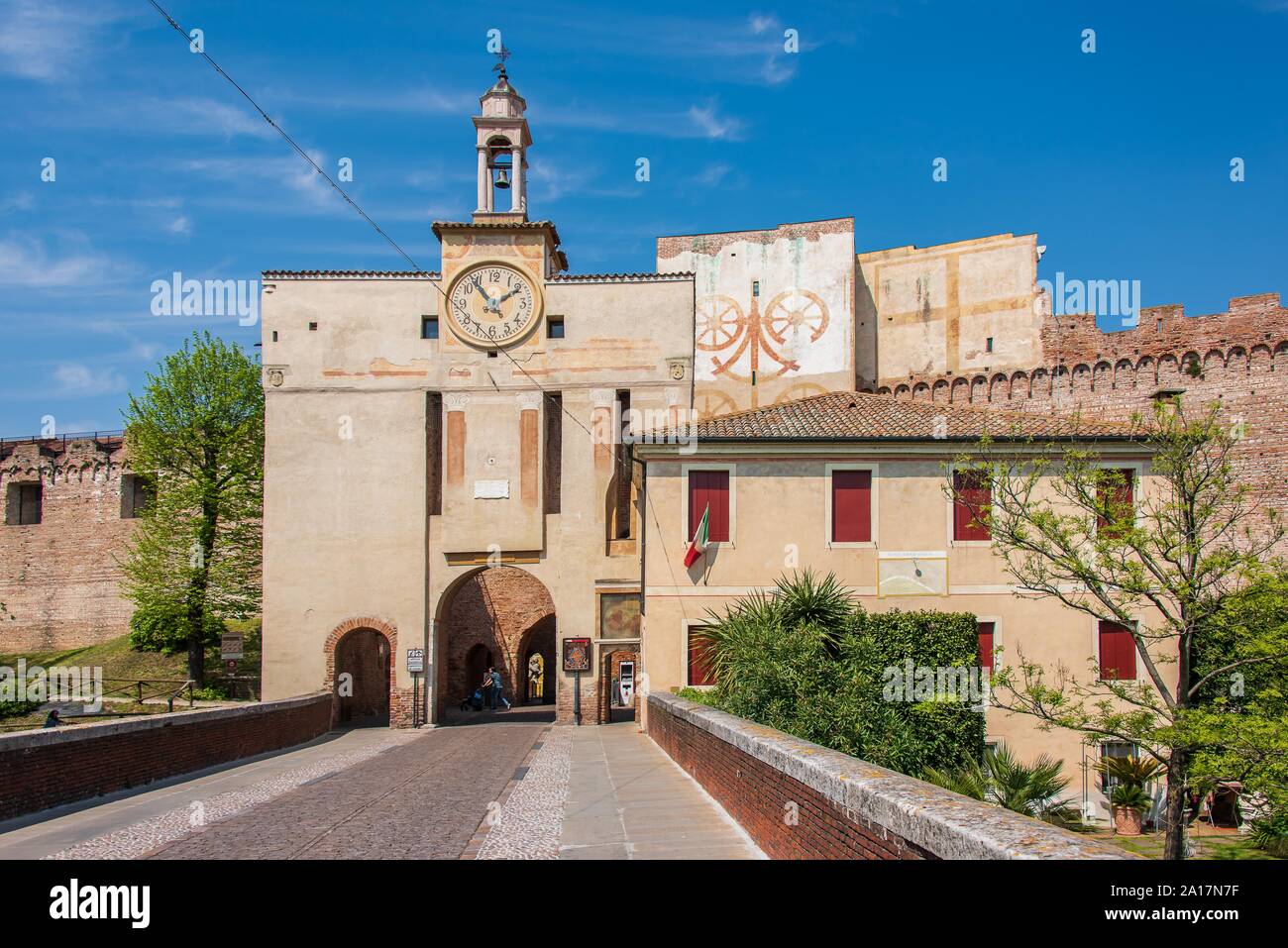 La città murata di Cittadella, borgo medievale in Veneto Foto Stock