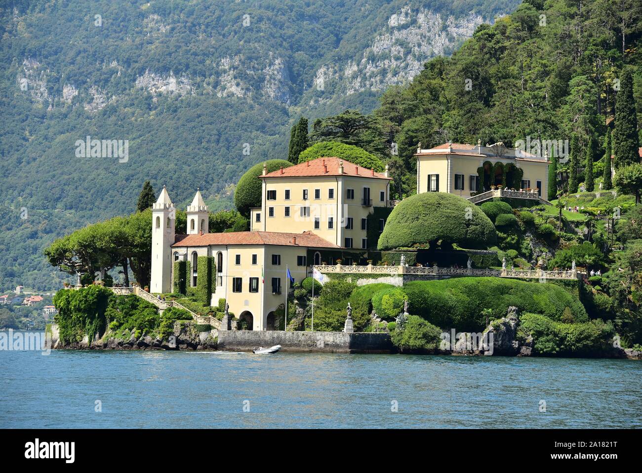 Villa del Balbianello Lenno, Lago di Como, Lombardia, Italia Foto Stock