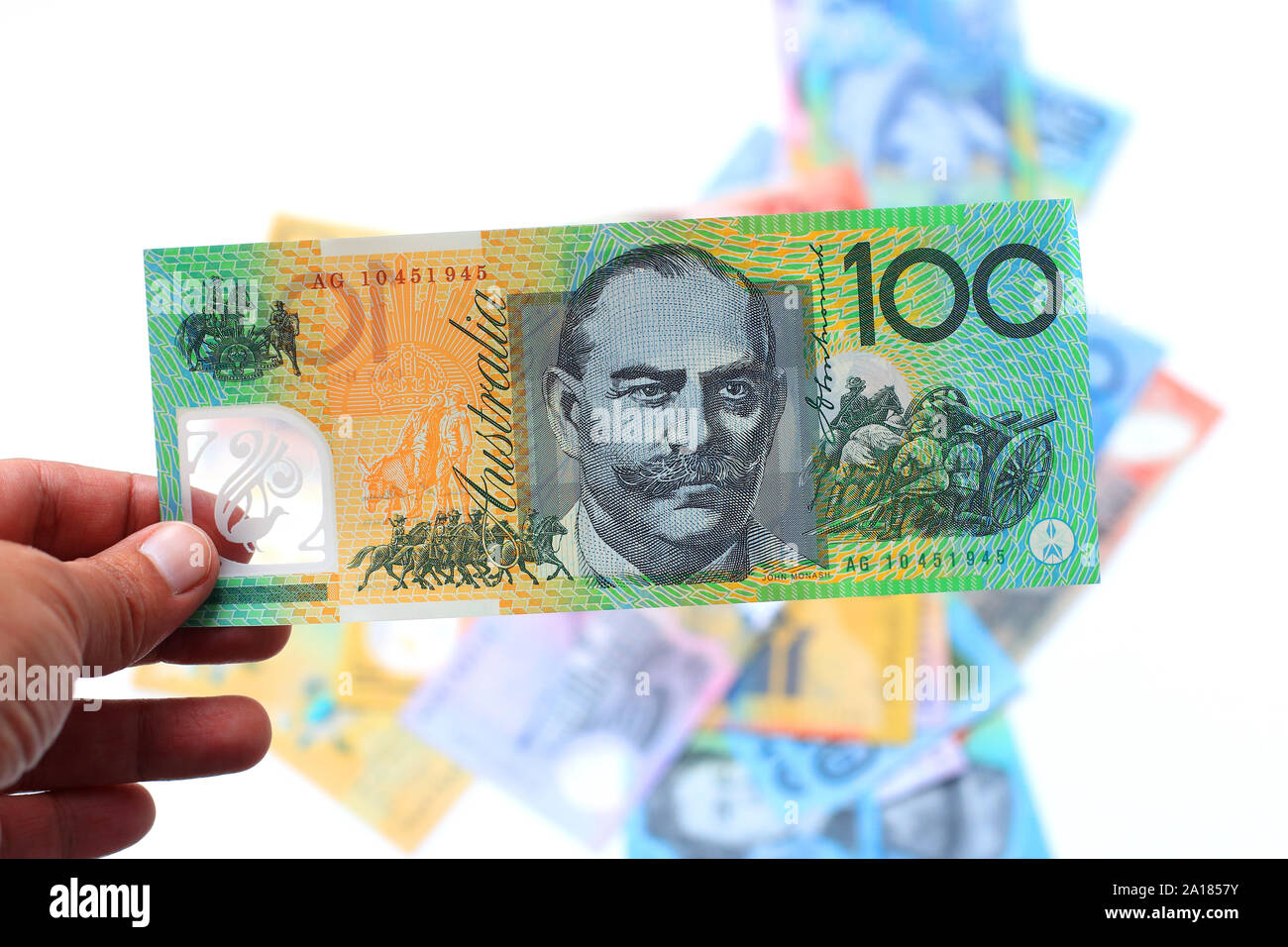 Un centinaio di dollari, dollari australiani, $100 Foto Stock