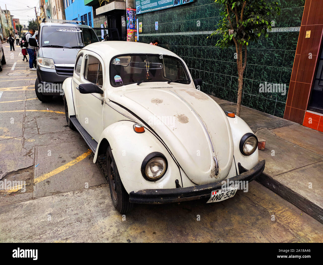 Volkswagen beatle auto vw tedesco vecchia auto Foto Stock