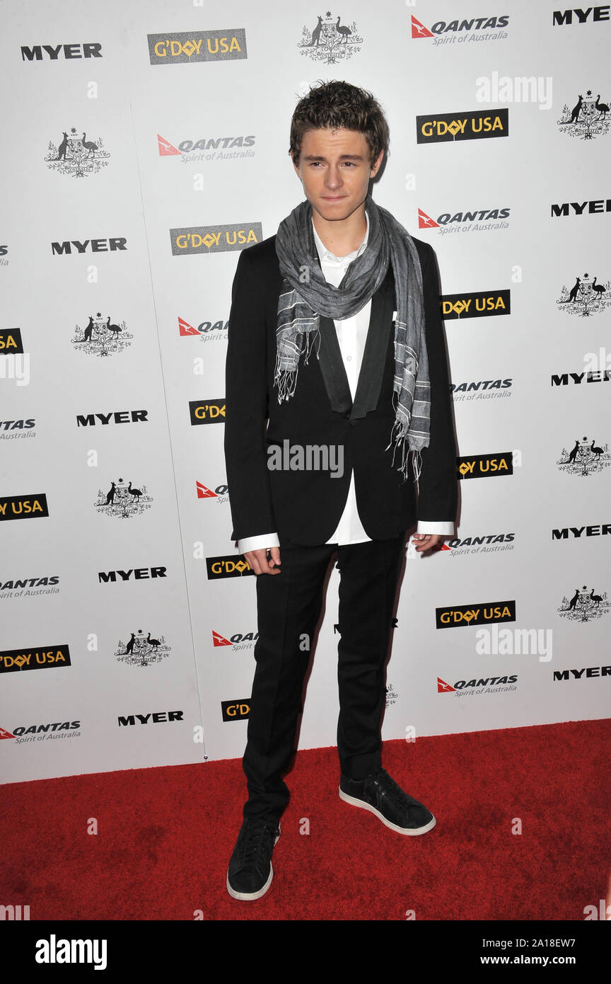 LOS ANGELES, CA. 22 gennaio 2011: Callan McAuliffe a 2011 G'Day USA Black Tie Gala in Hollywood Palladium. © 2011 Paul Smith / Featureflash Foto Stock