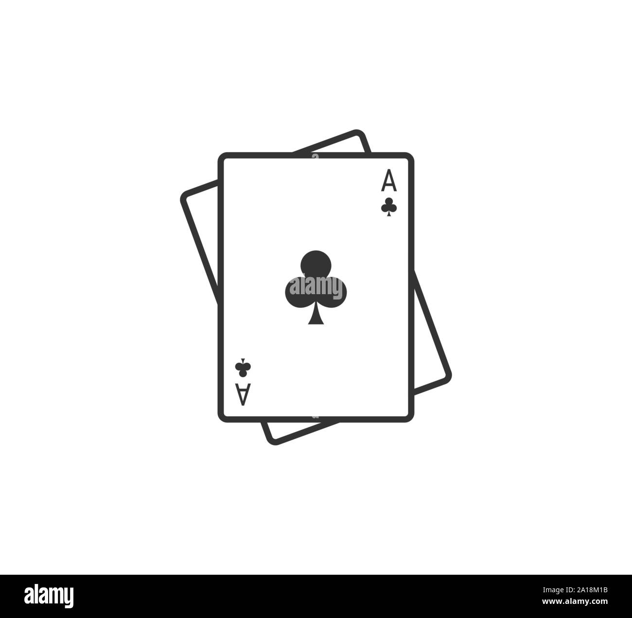 Carte da gioco icona. Illustrazione Vettoriale, design piatto. Illustrazione Vettoriale