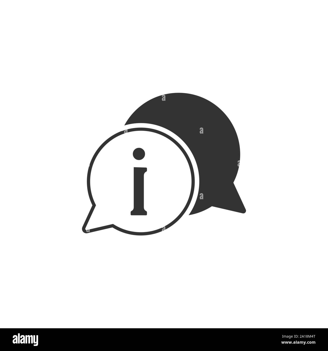 Informazioni, info icona. Illustrazione Vettoriale, design piatto. Illustrazione Vettoriale