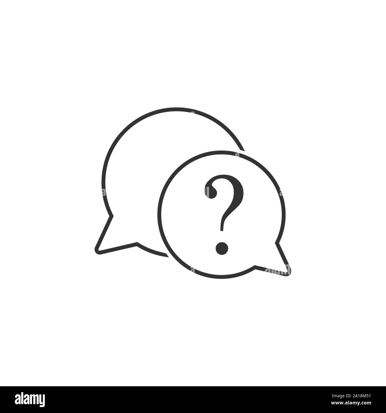 Aiuto, query, punto interrogativo, icona di supporto. Illustrazione Vettoriale, design piatto. Illustrazione Vettoriale