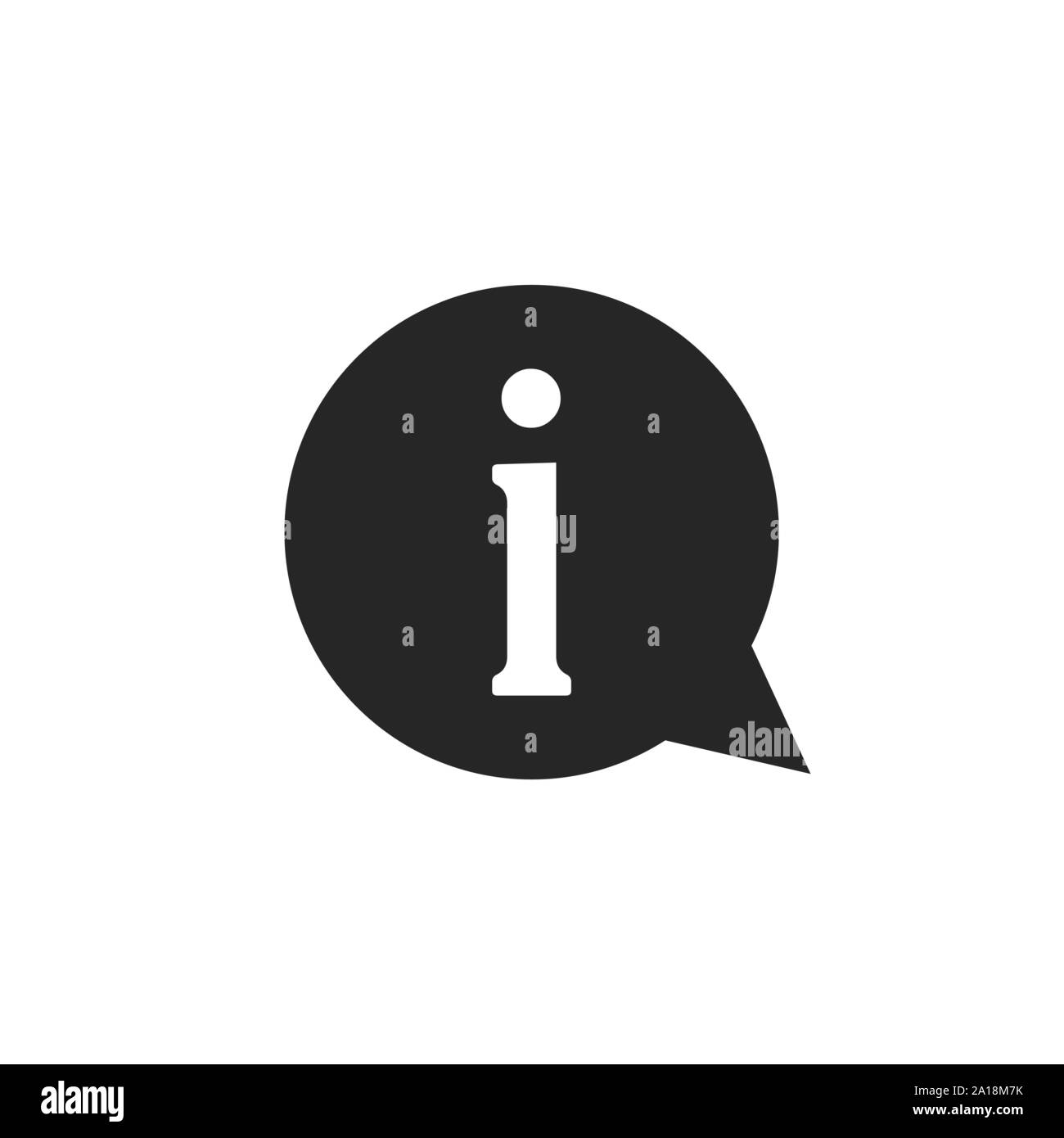 Informazioni, info icona. Illustrazione Vettoriale, design piatto. Illustrazione Vettoriale