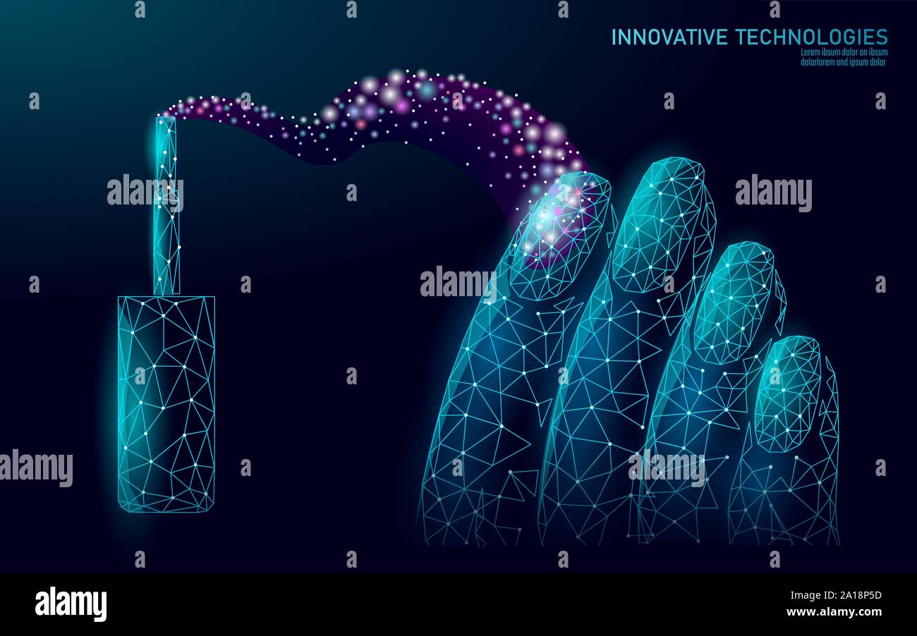 Tecnologia moderna per la cura delle unghie a basso contenuto di poly. Innovativo salone termale mani FingerTIP formula di rinforzo. Protezione unghie shield cosmetici femminili Illustrazione Vettoriale