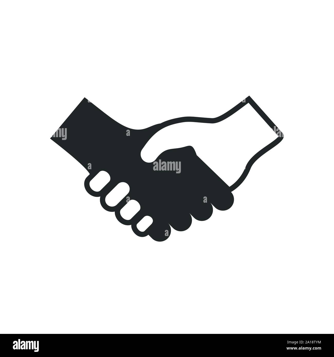 Trattativa Handshake vettore Simbolo icona Logo grafico del modello di progettazione Illustrazione Vettoriale