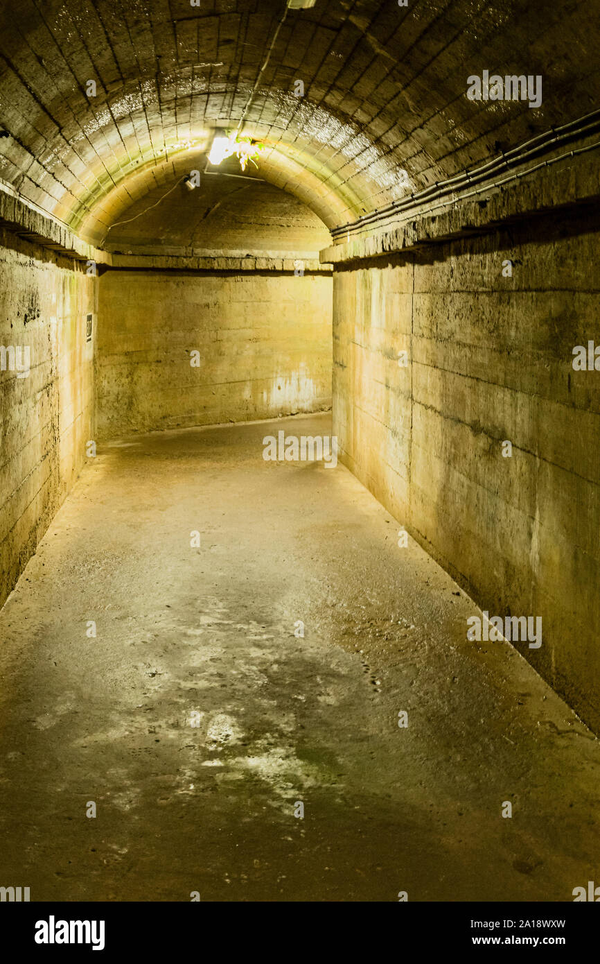 Underground Hospital Guernsey Foto Stock