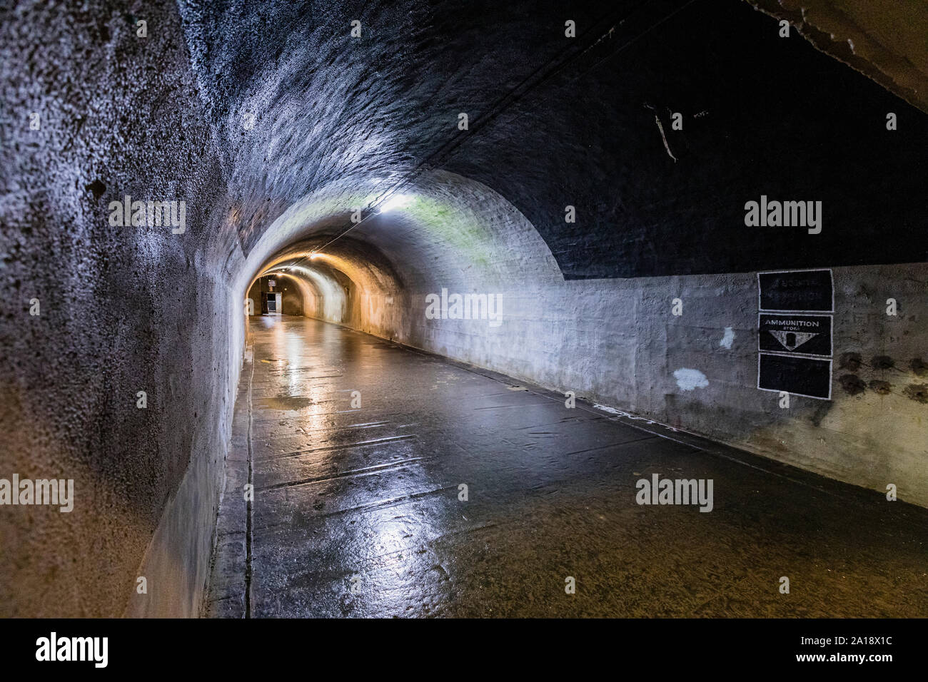 Underground Hospital Guernsey Foto Stock