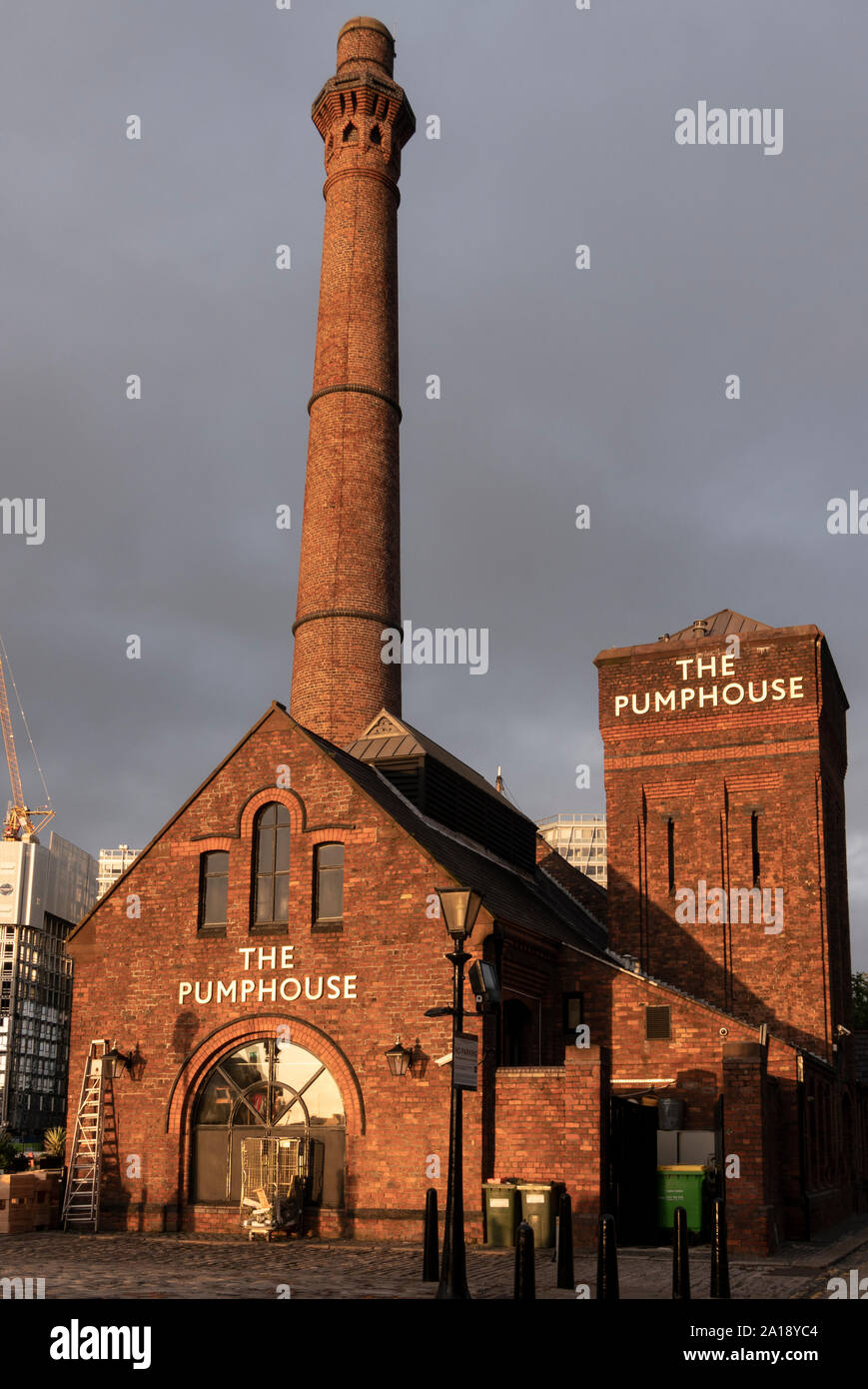 La Pumphouse, un ristorante bar ad Albert Dock di Liverpool Foto Stock