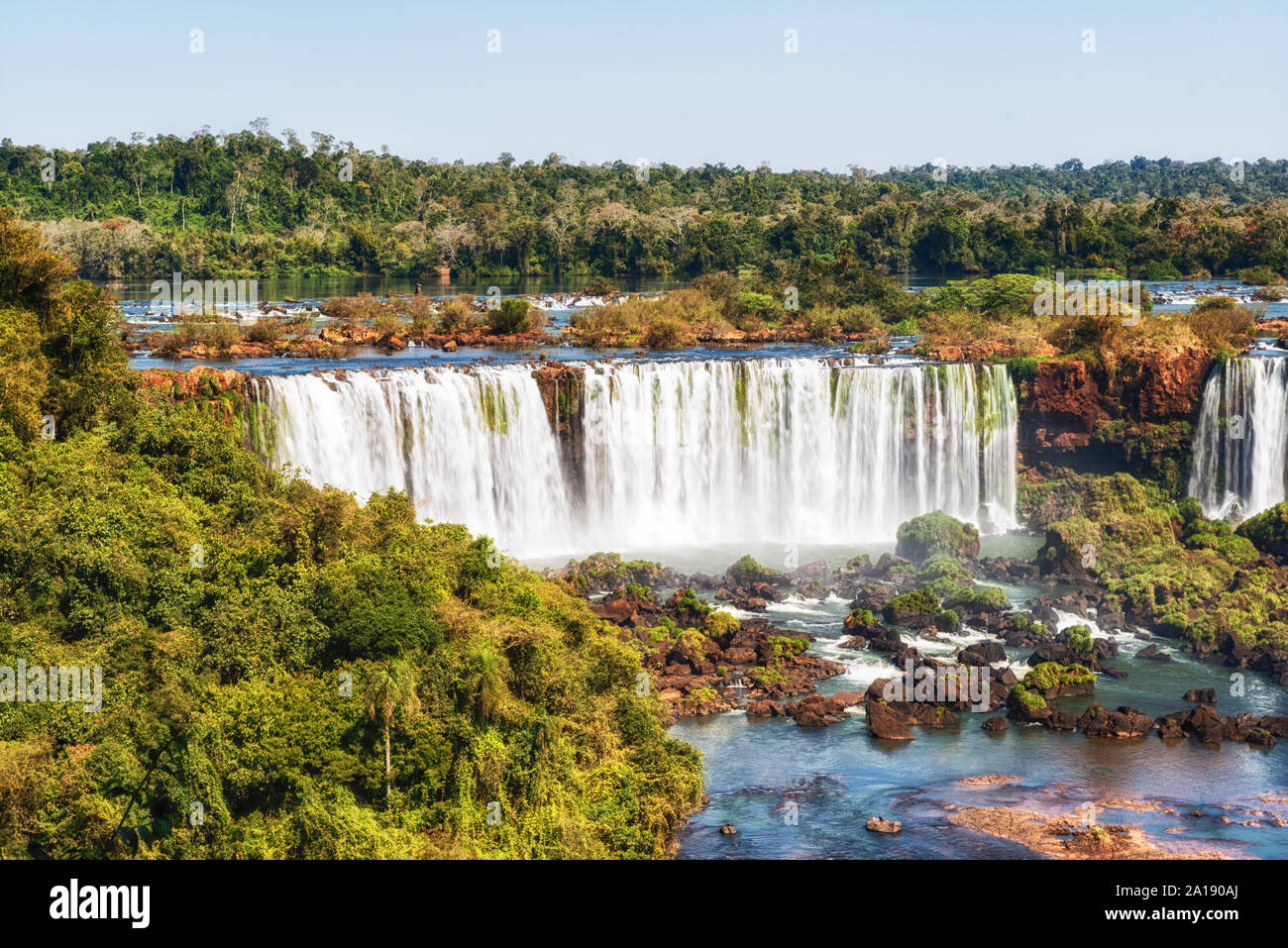 Le incredibili Cascate di Iguazu in Brasile Foto Stock